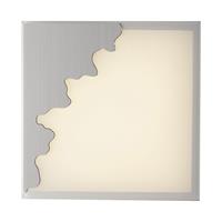 Eco-Light Wandlamp Chic, hoekig, zilver/gesatineerd, 38x38cm