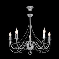 Lis Poland Kroonluchter Retro, 5-lamps 75cm, chroom