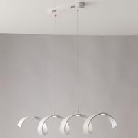 Eco-Light LED hanglamp Helix, wit-zilver, lengte 80 cm