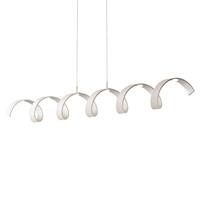 Eco-Light LED-Hängeleuchte Helix, weiß-silber, Länge 125 cm
