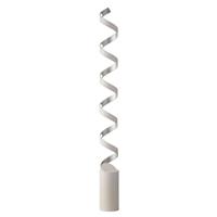 Eco-Light LED vloerlamp Helix, hoogte 152 cm, wit-zilver