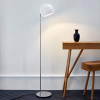 NYTA Tilt Globe Floor vloerlamp roestvrijstaal wit