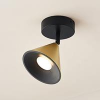 Lucande Kartio wandlamp 1-lamp kantelbaar messing