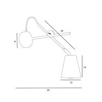 ALDEX Wandlamp 1008, 1-lamp, zwart