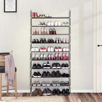 SONGMICS DIY-schoenenrek met 10 planken, Grijs