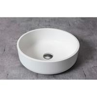 Aqua Splash Ronde Waskom Boss & Wessing Sun 40x13 cm Solid Surface Mat Wit 