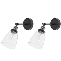 Beliani Wandlamp set van 2 glas transparant LOVAT