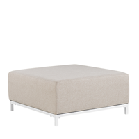 Beliani Ottomaan stof beige/wit ROVIGO