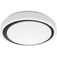 Ledvance SMART+ LED MOON ROUND Wand- und Deckenleuchte Tunable White WiFi Ø 38 cm Kunststoff Schwarz