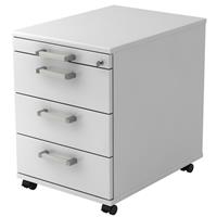 Hjh OFFICE PRO Signa Ac30 CE - Rolcontainer, Melamine-gecoate spaanplaat, Wit