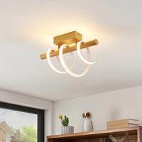 Lucande Milora LED-Deckenlampe 40 cm, eiche