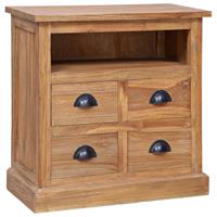 Beistellschrank 60 x 30 x 60 cm Massivholz Teak