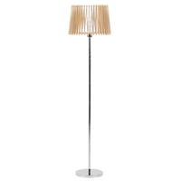 Beliani Staande lamp lichtbruin/zilver FORGE