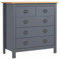 vidaXL Dressoir Hill Range 79x40x80 cm massief grenenhout grijs