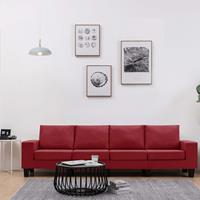 VIDAXL 4-sitzer-sofa Weinrot Stoff