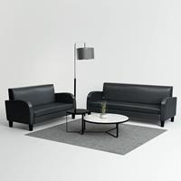 vidaxl Sofa-Set 2-tlg. Kunstleder  Schwarz