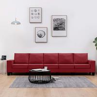 vidaxl 5-Sitzer-Sofa Weinrot Stoff Rot