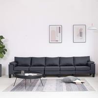 VIDAXL 5-sitzer Sofa Dunkelgrau Stoff