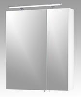 Schildmeyer Spiegelkast Dorina Breedte 60 cm, 2-deurs, ledverlichting, schakelaar-/stekkerdoos, glasplateaus, Made in Germany