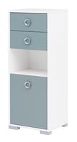 schildmeyer Kimi Highboard, 40,5 cm, Taubenblau/Kreideweiß