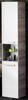 fackelmann A-Vero Hochschrank 35 x 179 cm, Weiß HG / Graueiche (82563)