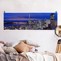 Klebefieber Panorama Poster Architektur & Skyline San Francisco at Night