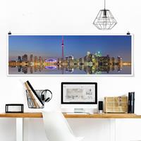 Klebefieber Panorama Poster Architektur & Skyline Toronto City Skyline vor Lake Ontario