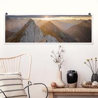 Klebefieber Panorama Poster Natur & Landschaft Lechtaler Alpen