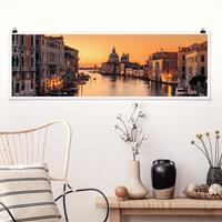 Klebefieber Panorama Poster Architektur & Skyline Goldenes Venedig