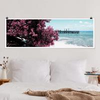 Klebefieber Panorama Poster Strand Paradies Strand Isla Mujeres