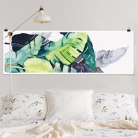 Klebefieber Panorama Poster Blumen Exotisches Blattwerk - Banane