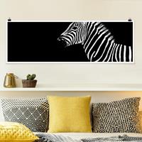 Panorama Poster Tiere Zebra Safari Art
