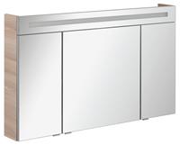 fackelmann B.clever Spiegelschrank 120 cm, 3T, Alaska Esche