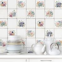 Klebefieber Blumentapete Aquarell Blumen Landhaus