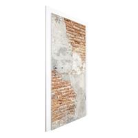 Klebefieber Türtapete Shabby Backstein Wand