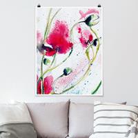 Klebefieber Poster Blumen Painted Poppies