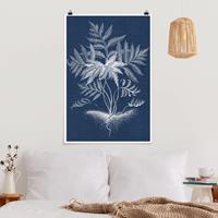 Klebefieber Poster Blumen Denim Pflanzenstudie IV