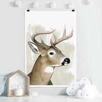 Klebefieber Poster Tiere Waldfreunde - Hirsch