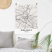 Poster Stadt-, Land- & Weltkarten Stadtplan Dresden - Klassik