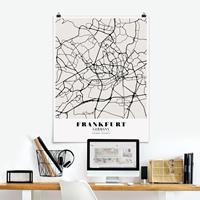 Poster Stadt-, Land- & Weltkarten Stadtplan Frankfurt - Klassik