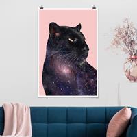 Klebefieber Poster Tiere Panther mit Galaxie
