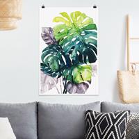 Klebefieber Poster Blumen Exotisches Blattwerk - Monstera