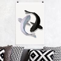 Klebefieber Poster Fische Ying & Yang