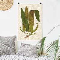 Klebefieber Poster Blumen Farne des Gartens I