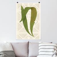 Klebefieber Poster Blumen Farne des Gartens IV