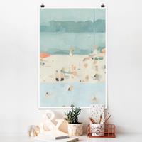 Klebefieber Poster Strand Sandbank im Meer II