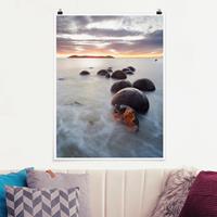 Klebefieber Poster Strand Moeraki Neuseeland