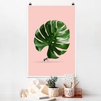 Klebefieber Poster Tiere Ameise mit Monstera Blatt