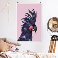 Klebefieber Poster Tiere Kakadu mit Galaxie