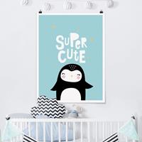 Poster Kinderzimmer Super Cute Pinguin